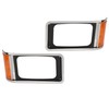HECASA Headlight Bezels Compatible with 1990-2017 Mack CH613 SFA Hood