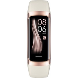 LAMA C60 Women's Smartwatch, iPhone Compatible, Pedometer, Stopwatch, Exercise Recording, Incoming Call Notifications, Sedentary Notifications, Android Compatible, White
