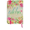Foil Embossed Bound Notebook with Elastic Band - Aloha Floral