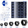 Pack of 30 M10 Nuts Black Galvanised Hex Nuts Steel