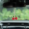 Rislobx Crystal Cherry Car Hanging Ornament, Bling Cherry Car Charms