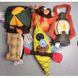 PetPlay Camping Themed Pet Toys.  5 toys total.  In gift box.