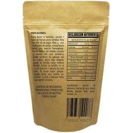 Todo Keto Harina para Tortillas sin Gluten Low Carb 500g Alcanza para 30 Tortillas Veganas, Sin Almidón Modificado Con Harina de Almendra y Coco Empaque Ecológico