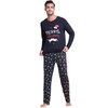 VENTELAN Family Matching Christmas Pajamas Set Holiday Santa Claus Sleepwear