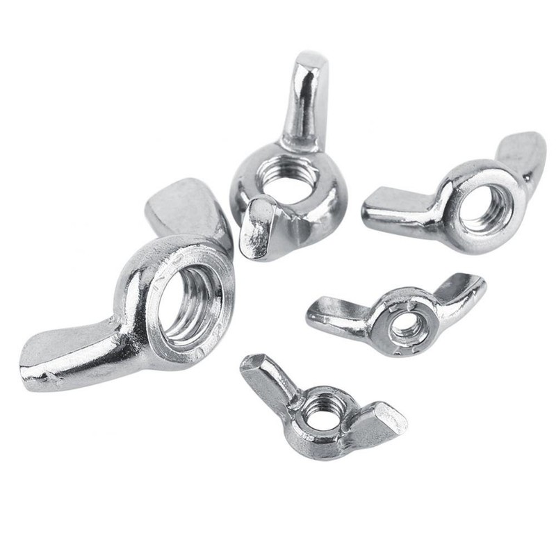 Hilitand 10pcs Pack M3-M8 Stainless Steel SS316 Wing Nut Fastener
