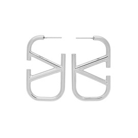 TOFBS Women's Gold Designer Geometric Letter Earrings Large Earrings Hypoallergenic Silver 925 Hanging for Women and Girls, Copper