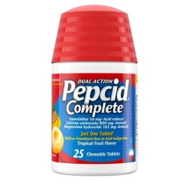 Pepcid Complete Chewable Tablets Tropical Fruit 25 EA