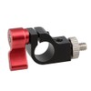 CAMVATE 15mm Single Rod Clamp Articulating with 1/4"-20 Screw(Red, 2-Pack)