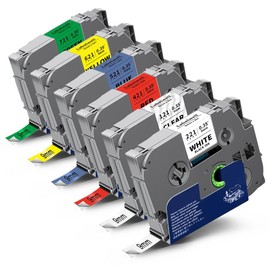 6 x Labelwell Compatible with TZe 9 mm Label Tape for Brother TZe-221 TZe-121 TZe-421 TZe-521 TZe-621 TZe-721 Tape for Brother P-touch PT-H107B PT-H105 PT-H100 PT-H110 PT-P710BT E100 PT-D400 D210 D2VP