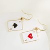 Chereda Playing Cards Red Hearts Spades Earrings For Women Square