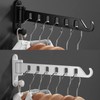 ZUIMENG Wall Clothes Rack, Foldable, 180° Rotating Clothes Hook, Clothes