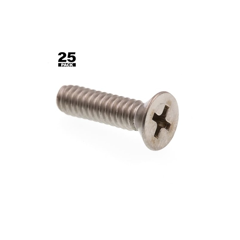 Prime-Line 9001308 Machine Screws, Flat Head, Phillips Drive, #10-24 X