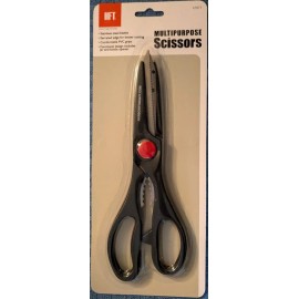 HFT Multipurpose Scissors - stainless steel blades - Serrated edge - bottle opener