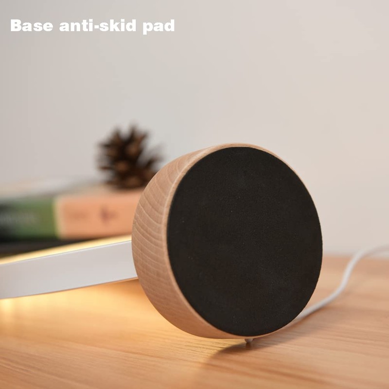 AIEHOUSE Modern Desk lamp LED Wood Table Lamp, Bedroom Bedside