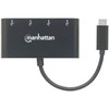 Manhattan AC-5495 Hub USB-C 4 Ptos Negro, Negro