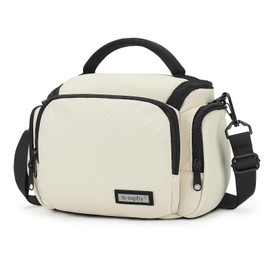 G-raphy Camera Bag DSLR Camera Case Small Photographers with Removable Dividers and Straps for DSLR Cameras, Lenses and Other Camera Accessories (Beige)