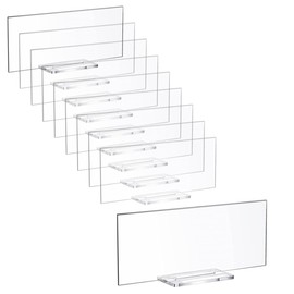 Generic 10pcs Clear Acrylic Table Cards Blank Guest Name Sign Holders for Weddings Parties Events Reusable Table Decorations Elegant Practical Design