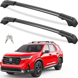 Tuyoung Tuyoung 220lbs Lockable Roof Rack Cross Bars Compatible with Honda Pilot 2023 2024 2025 Sport TrailSport Touring Elite with Raised Rails (Not for LX & EX-L),Heavy Duty Aluminum Roof Crossbar Luggage