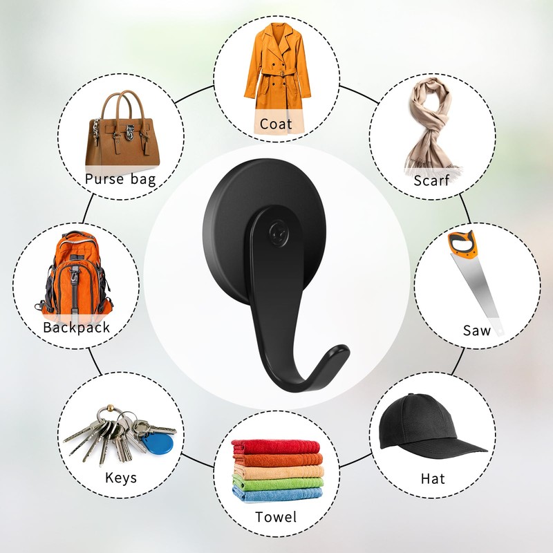 Simporlor 2/4 Magnetic Wreath Hanger, Heavy Duty Magnetic Hooks,Pattern 2