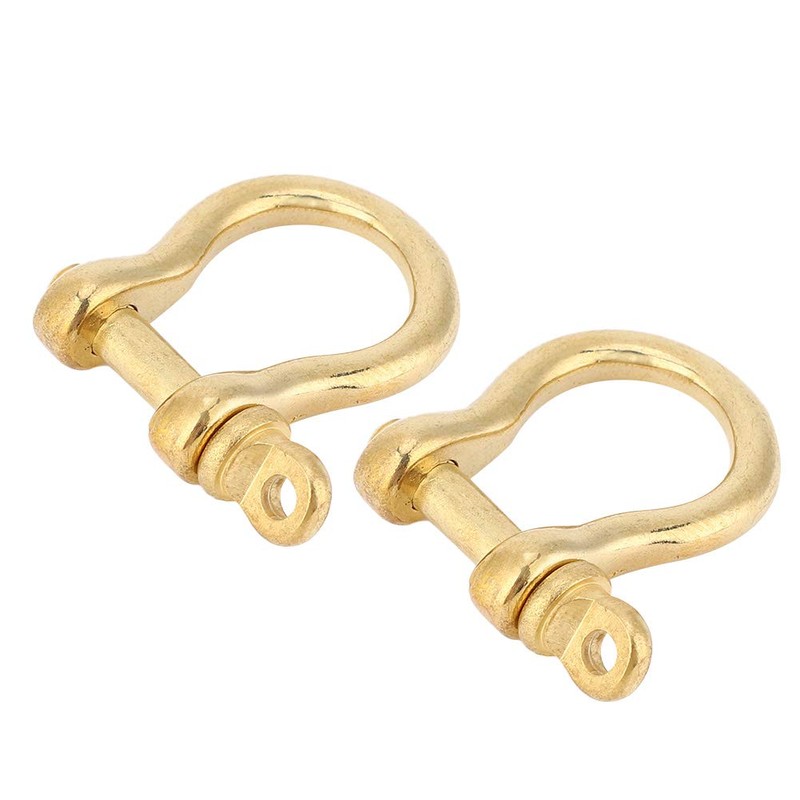 2pcs D Shackles Golden D Rings Heavy Duty Shackle 10mm