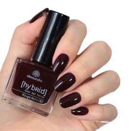 alessandro Hybrid Paint Rouge Noir - Dark Red/Black - In Just 3 Steps - Perfect Nails without LED - Lasts up to 10 Days! 8 ml