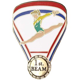 Snowflake Designs 1st Place Beam Gymnastics Pin - #1606
