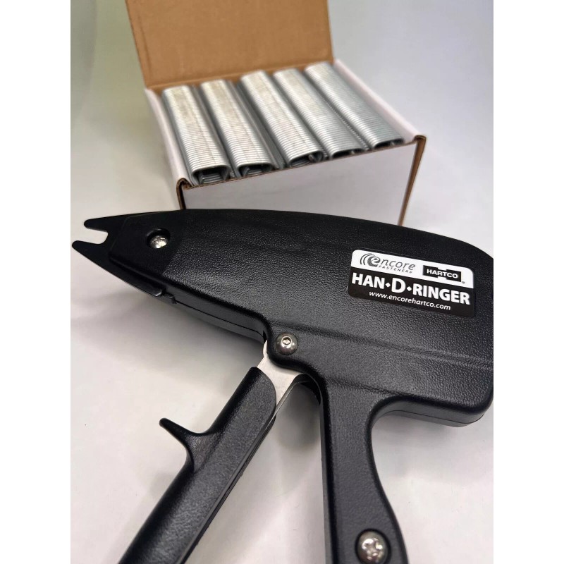 ENCORE HARTCO "D"-RING HOG RING TOOL AND 9/16" GALVANIZED SHARP