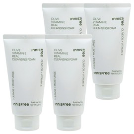 Innisfree Olive Vitamin E Real Cleansing Foam 4pcs / 이니스프리 올리브 비타민 E 리얼 클렌징 폼 4개