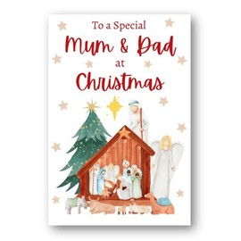 Second Ave Mum & Dad Christmas Nativity Xmas Holiday Festive Greetings Card