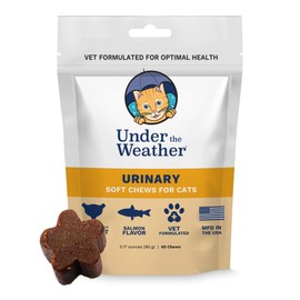 Under The Weather Pet Urinary Tract Support Chews for Cats | Promote Healthy Urinary Function in Cats | 60 Star Shaped Soft Chews