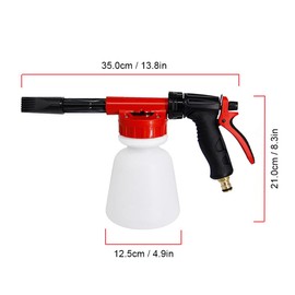 Car Wash Foam Gun,Car Wash Foam Gun Garden Hose Sprayer Foam Sprayer with Adjustable Ratio Dial Soap Foaming Sprayer Nozzle Kit with 1 Liter Bottle Universal Connectors