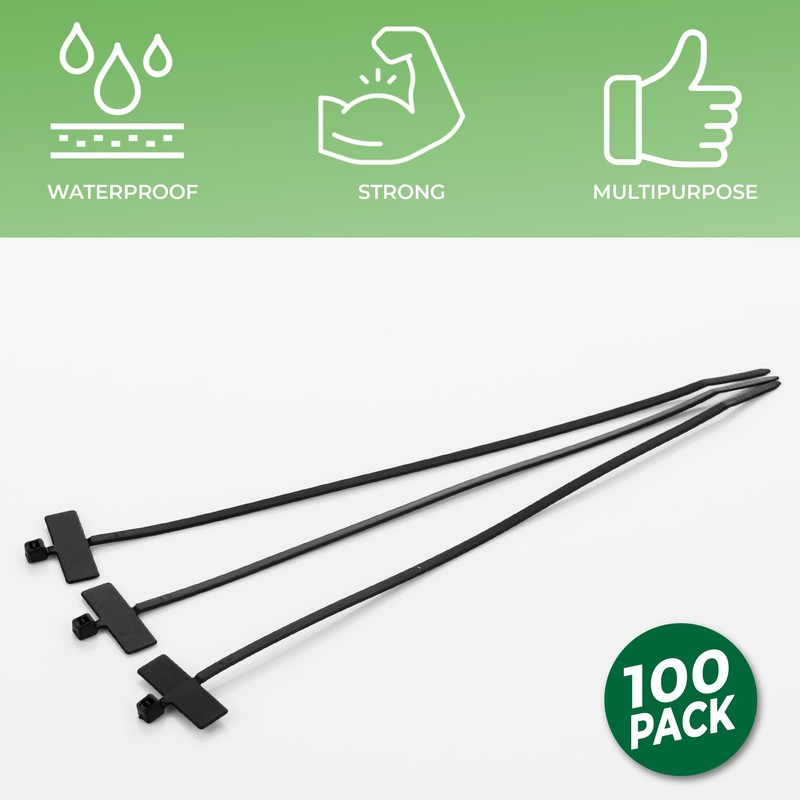 Marker & Labelling Cable Ties - Black & White, Strong