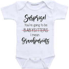 Daiichiban Designs Surprise Pregnancy Announcement for grandparents baby announcement gifts (newborn)