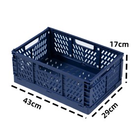 EURXLQ Pack of 6 Folding Boxes, 43 x 29 x 17 cm, Folding Box Baskets, Storage, Collapsible, Portable Storage Boxes, Colourful Storage Boxes, Suitable for Kitchen, Bathroom, Office, Bedroom, Classroom,