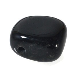 Black Obsidian Drilled Tumble Stone