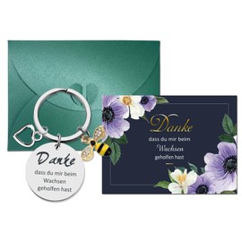 ENSTAB Danke, dass du mir beim Wachsen gehelfen hast!Farewell Gift Teacher, Nanny Gift, Teacher Farewell (Stainless Steel Honey Bee)