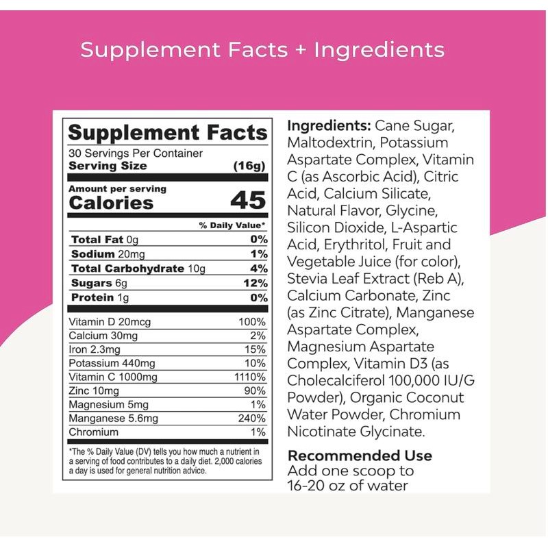 iXL Electrolytes + Immunity Supplement – Raspberry Lemonade Drink Mix