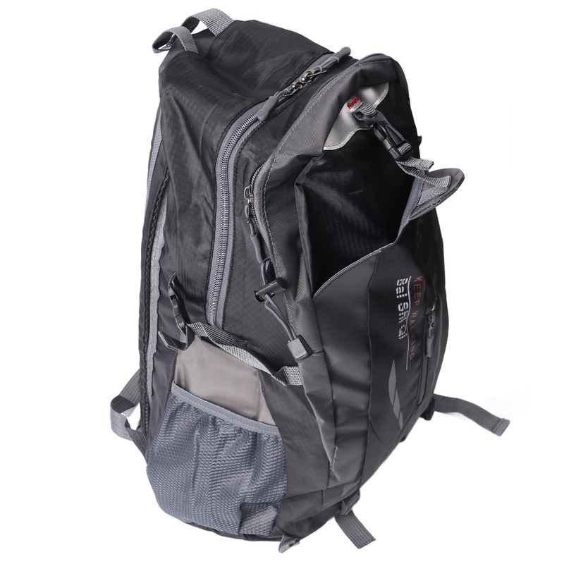 Black Outdoor Backpack Nylon Lightweight Water Repellent Hiking Sports Backpack