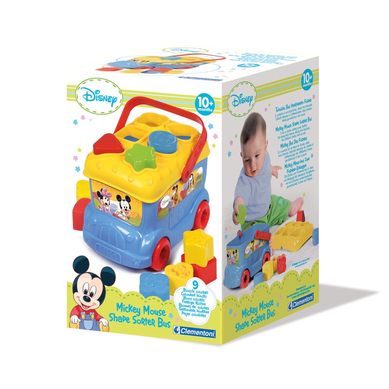 Clementoni 14395.5 Sorting Bus with 9 Colourful Shapes