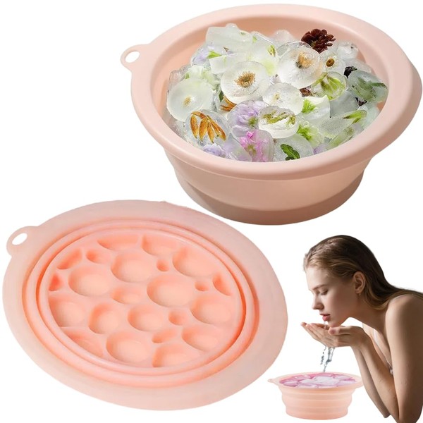 Face Bowl for Ice with Built-in Ice Tray, Oval Ice