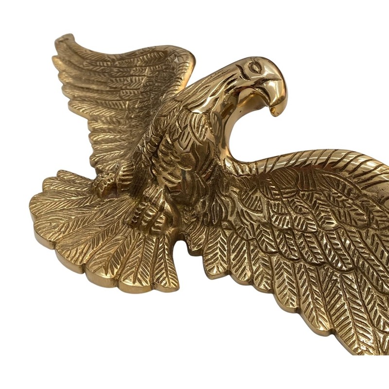 American Eagle Wall Plaque in Solid Cast Brass 20 Inch