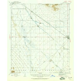 YellowMaps Casa Grande AZ topo map, 1:62500 Scale, 15 X 15 Minute, Historical, 1922, Updated 1959, 20.6 x 16.9 in - Polypropylene