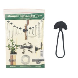 Mowein 50 x Lightning Ties 7 cm - Plant Ties for Horticulture and Household | Cable Ties | Hose Ties | Universal Rubber Binding | Pack of 50 | UV-Resistant and Elastic | Resealable