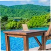 Operitacx 2 Sets Blank Bamboo Board Tabletop Sign Holder Store