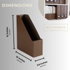 BLU MONACO Organization with Set of 6 Foldable Brown Magazine