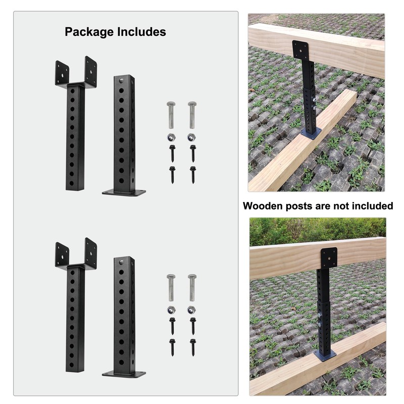 Wdwlbsm 2PCS Roof Riser for Pergola Roof Riser Beam Bracket,