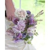 Senseya Artificial Flowers Combo Set, Purple Silk Roses, Peonies, Dahlias