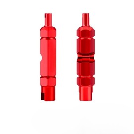 Vmingo Extractor Valvula Francesa Bicicleta Herramienta Llave Quitar Alma Valvula Camara Bici Tubeless (Rojo)