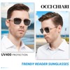 OCCI CHIARI Large Square Reading Sunglasses for Men 1.25 Sun