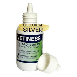 vetiness Ear Drops AG 200 Colloidal Silver Ear Drops for Dogs and Cats
